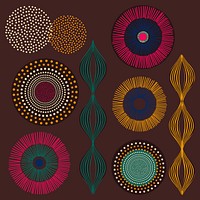 African tribal design psd set