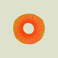 Half tone orange circle design