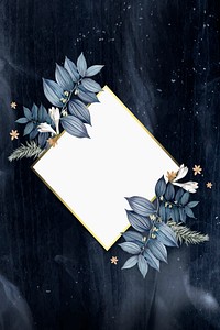 Luxurious floral wedding frame vector