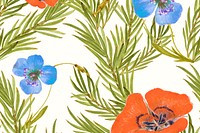 Mariposa lily flower pattern psd background, remixed from public domain artworks