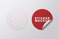 Stickers mockup psd