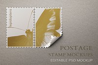 Editable stamps mockup psd