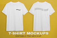 White t-shirts mockup psd