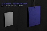 Label tags mockup psd 