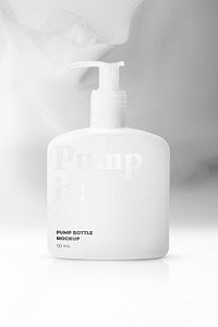 Pump bottle mockup psd for shower cream and lotion 