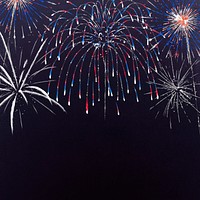 Celebration background psd with shiny fireworks border