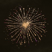 Glittery fireworks element graphic psd for festival