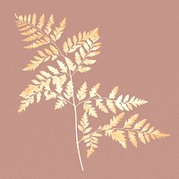 Gold leatherleaf fern in luxury tone