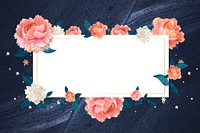 Blank floral banner template illustration