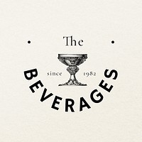 Cafe vintage logo template psd set, remixed from public domain artworks