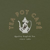 Cafe vintage logo template psd set, remixed from public domain artworks