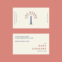 Aesthetic business card template vector for restaurant, remixed from public domain artworks