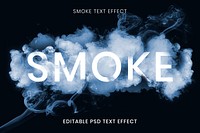 Editable smoke text effect psd template
