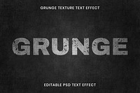 Editable grunge text effect psd template
