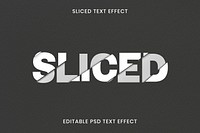 Editable sliced text effect psd template