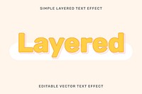 Editable layered text effect vector template