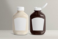 Pantry staple bottle and labels with design space