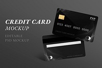 Luxury credit card mockup psd for money and banking company