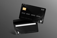 Luxury credit card mockup psd for money and banking company