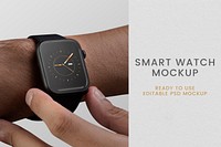 Smartwatch screen mockup psd digital device on a wrist
