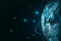 Global connections background psd for social media banner