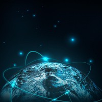 Global connections background psd for social media post