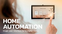 Home automation technology template vector innovation presentation