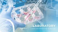 Medical research laboratory template vector science technology presentation