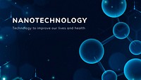 Nanotechnology molecular structure template psd medical science social media post