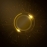 Digital circle circuit background psd futuristic technology