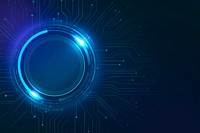 Digital circle circuit background psd futuristic technology