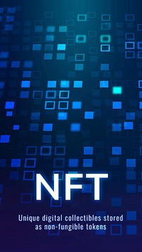 NFT crypto collectible template vector decentralized blockchain social media story