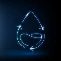 Water droplet icon psd environmental conservation symbol