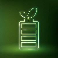Rechargeable battery icon psd environmental friendly symbol