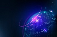 Global carbon emission psd with globe background