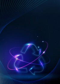 Recycle background psd in dark blue tone
