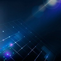 Technology background vector with grid pattern and flare