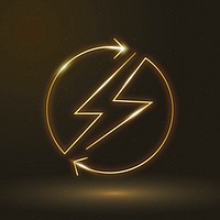 Lightning icon psd renewable energy symbol