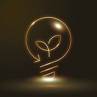 Environmental light bulb icon psd clean technology symbol