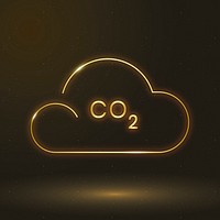 CO2 smog icon psd environmental conservation symbol