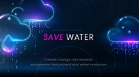 Save water environment template vector