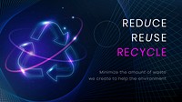 Recycle environment banner template vector