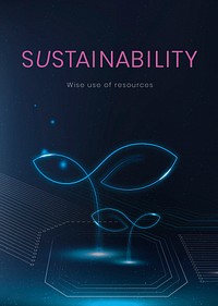 Sustainability environment poster template psd