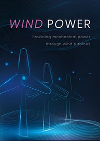 Wind power poster template psd environment technology