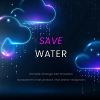 Save water environment template vector