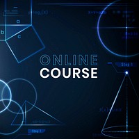 Online course education template vector technology social media post