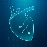 Heart icon for cardiac technology