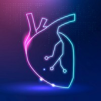 Heart icon psd for cardiac technology