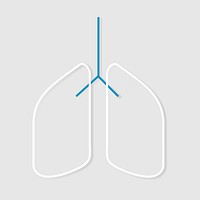 Lungs icon psd for respiratory system smart healthcare