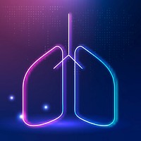 Lungs icon for respiratory system smart healthcare